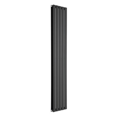HomeStyleStore Black Vertical Double Flat Panel Designer Radiator ...