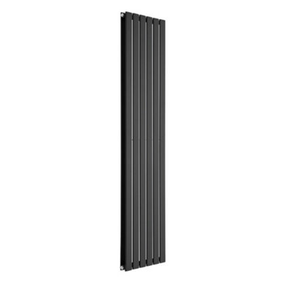 HomeStyleStore Black Vertical Double Flat Panel Designer Radiator ...