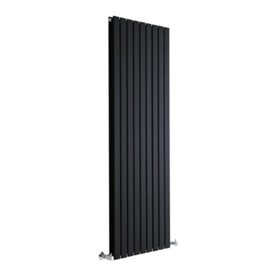 HOMESTYLESTORE BLACK VERTICAL DOUBLE FLAT PANEL DESIGNER RADIATOR 1780 ...