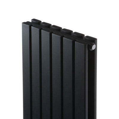 HomeStyleStore Black Vertical Double Panel Designer Radiator 1600mm x 354mm