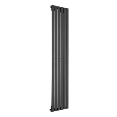 HomeStyleStore Black Vertical Single Flat Panel Designer Radiator ...