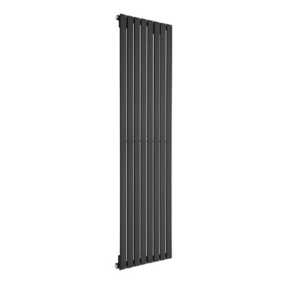 HomeStyleStore Black Vertical Single Flat Panel Designer Radiator ...