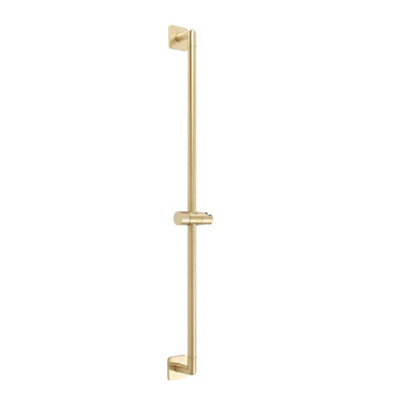 HomeStyleStore Brushed Brass Bathroom Riser Rail Slide Bar Kit Hand ...