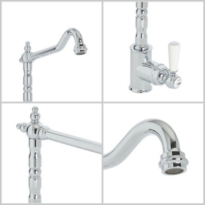 Buy NOVOMIX Single Lever Kitchen Mixer Plados With Folding Spout For Subwindow Matt Black