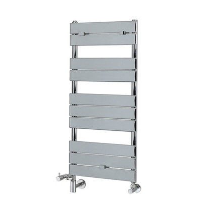 HomeStyleStore Chrome Flat Panel Dual Fuel Electric Heated Towel Rail ...