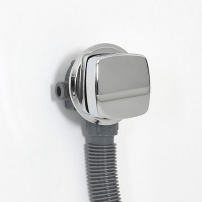 HomeStyleStore Chrome Overflow Bath Filler Tap and Pop Up Click Clack Waste