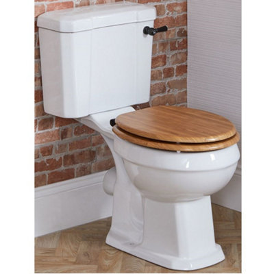 HomeStyleStore Comfort Height Close Coupled Bathroom Toilet Pan WC ...