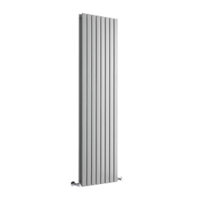 HomeStyleStore Light Grey Vertical Double Flat Panel Designer Radiator ...