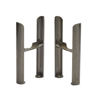 HomeStyleStore Raw Metal 3 Column Radiator Floor Mounting Feet Kit