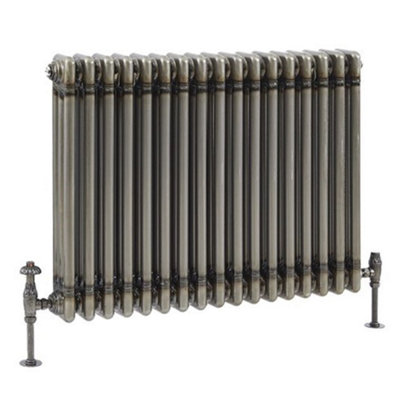 HomeStyleStore Raw Metal Horizontal Cast Iron Style Triple Column ...