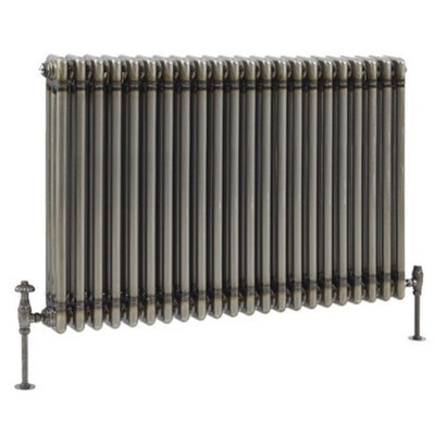 HomeStyleStore Raw Metal Horizontal Cast Iron Style Triple Column ...