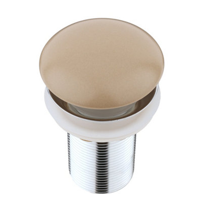 HomeStyleStore Sand Push Button Unslotted Bathroom Basin Sink Waste