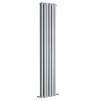 HomeStyleStore Silver Grey Vertical Double Panel Designer Radiator ...