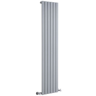 HomeStyleStore Silver Vertical Single Flat Panel Designer Radiator ...