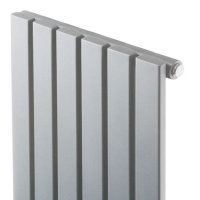 HomeStyleStore Silver Vertical Single Flat Panel Designer Radiator ...