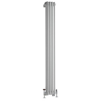 HomeStyleStore White 1500 x 200mm Cast Iron Style Vertical Double ...