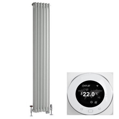 HomeStyleStore White 1500mm x 290mm Cast Iron Style Vertical Double ...