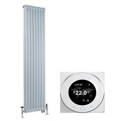 HomeStyleStore White 1500mm x 380mm Cast Iron Style Vertical Double ...