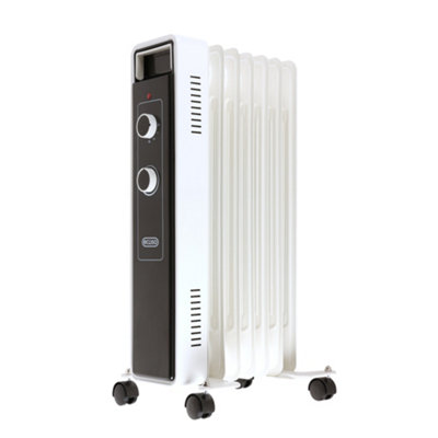 HomeStyleStore White 1500W UK Plug In Control Oil Filled Smart Electric ...