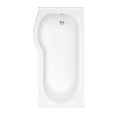 HomeStyleStore White 1675 x 850mm Bathroom Left Hand Curved P