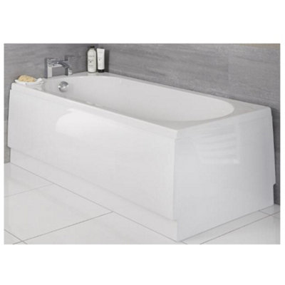 HomeStyleStore White 1700 x 750mm Bathroom Single Ended Bath