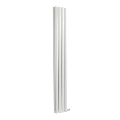 HomeStyleStore White 1784 x 236mm Dry Heat Vertical Double Oval Panel ...
