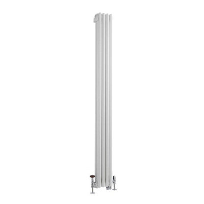 HomeStyleStore White 1800mm x 200mm Cast Iron Style Vertical 3 Column ...