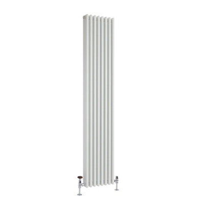 HomeStyleStore White Aluminium Vertical Designer Radiator 1800mm x 360mm