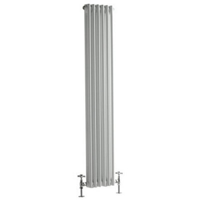 HomeStyleStore White Cast Iron Style Double Column Vertical Radiator ...