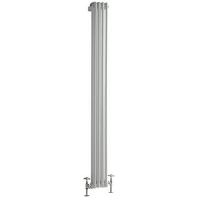 HomeStyleStore White Cast Iron Style Double Column Vertical Radiator ...