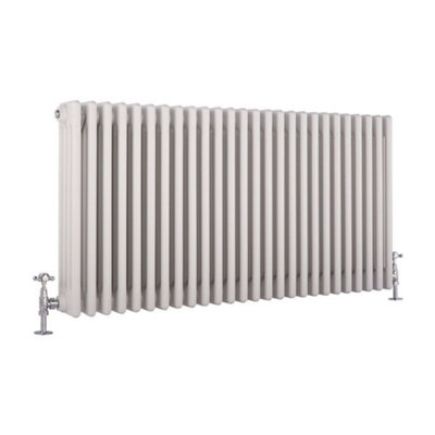 HomeStyleStore White Cast Iron Style Horizontal Four Column Radiator ...