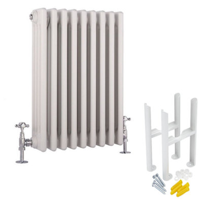 HomeStyleStore White Cast Iron Style Horizontal Four Column Radiator ...