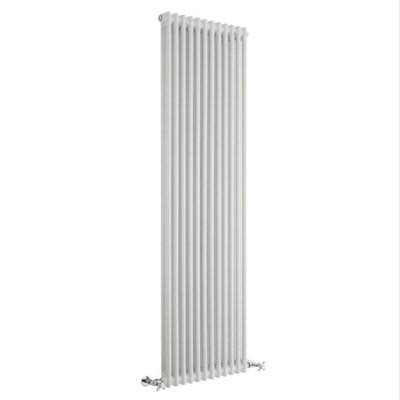 HomeStyleStore White Cast Iron Style Vertical Double Column Radiator ...