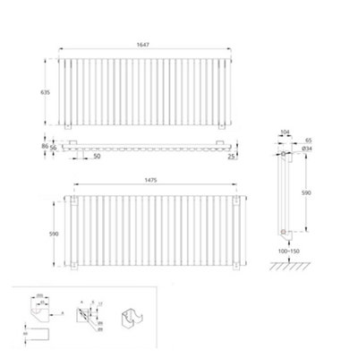 HomeStyleStore White Double Oval Panel WiFi Electric Horizontal ...