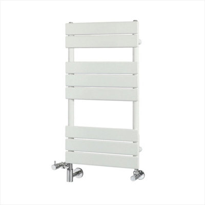HomeStyleStore White Flat Panel Dual Fuel Electric Heated Towel Rail ...