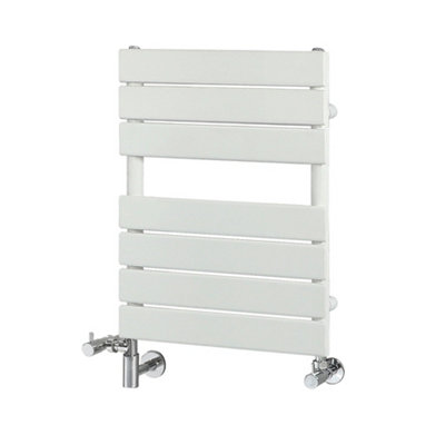 HomeStyleStore White Flat Panel Dual Fuel Electric Heated Towel Rail ...