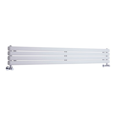HomeStyleStore White Horizontal Double Oval Panel Designer Radiator ...
