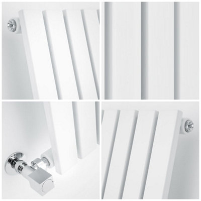 HomeStyleStore White Horizontal Single Flat Panel Designer Radiator 472 ...