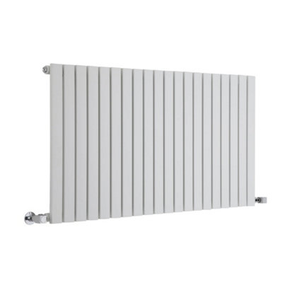 HomeStyleStore White Horizontal Single Flat Panel Designer Radiator ...