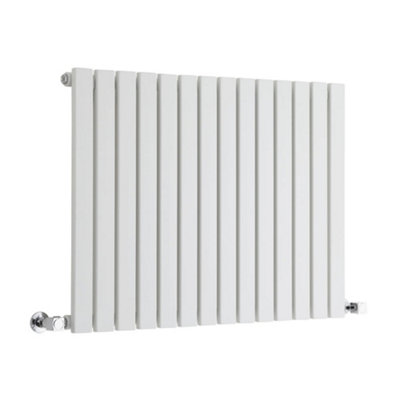HomeStyleStore White Horizontal Single Flat Panel Designer Radiator ...
