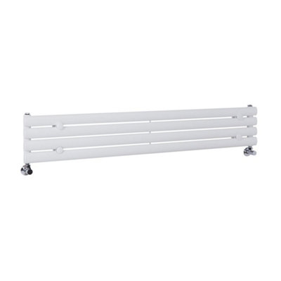 HomeStyleStore White Horizontal Single Oval Panel Designer Radiator 236 ...