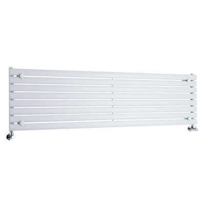 HomeStyleStore White Horizontal Single Oval Panel Designer Radiator ...