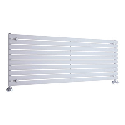 HomeStyleStore White Horizontal Single Oval Panel Designer Radiator ...