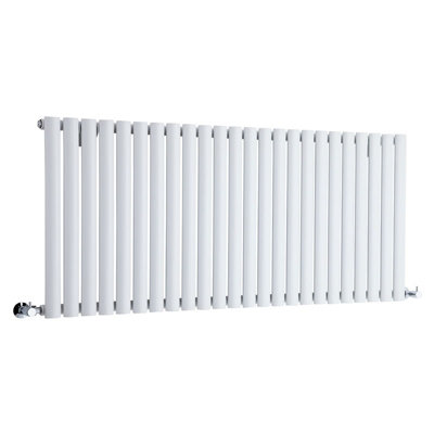 HomeStyleStore White Horizontal Single Oval Panel Designer Radiator ...