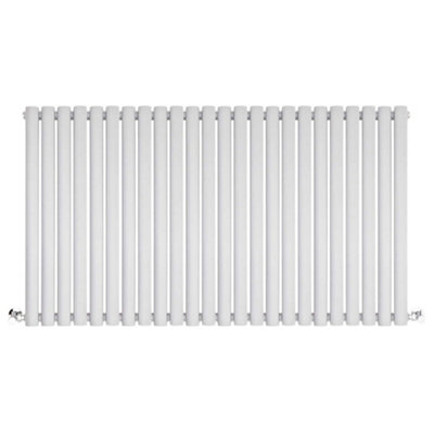 HomeStyleStore White Horizontal Single Oval Panel Designer Radiator ...
