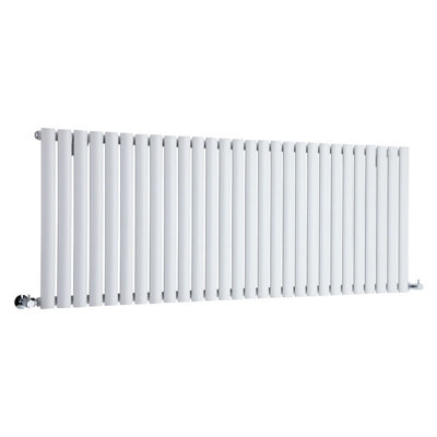 HomeStyleStore White Horizontal Single Oval Panel Designer Radiator ...