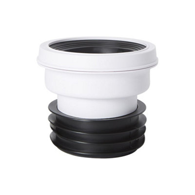HomeStyleStore White Plastic Close Coupled Toilet WC Pan Straight Connector