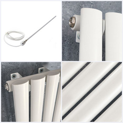 HomeStyleStore White Single Oval Panel WiFi Electric Vertical Designer ...