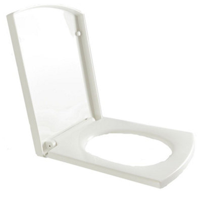 HomeStyleStore White Top Fix Square Soft Close Toilet WC Seat 352mm x 438mm