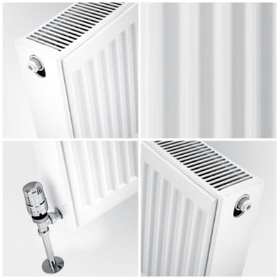HomeStyleStore White Type 22 Double Panel Horizontal Convector Radiator ...